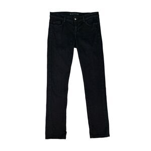 J Brand Jeans Womens 28 Black Denim Stockholm Skinny Pencil Leg Zip Fly Stretch